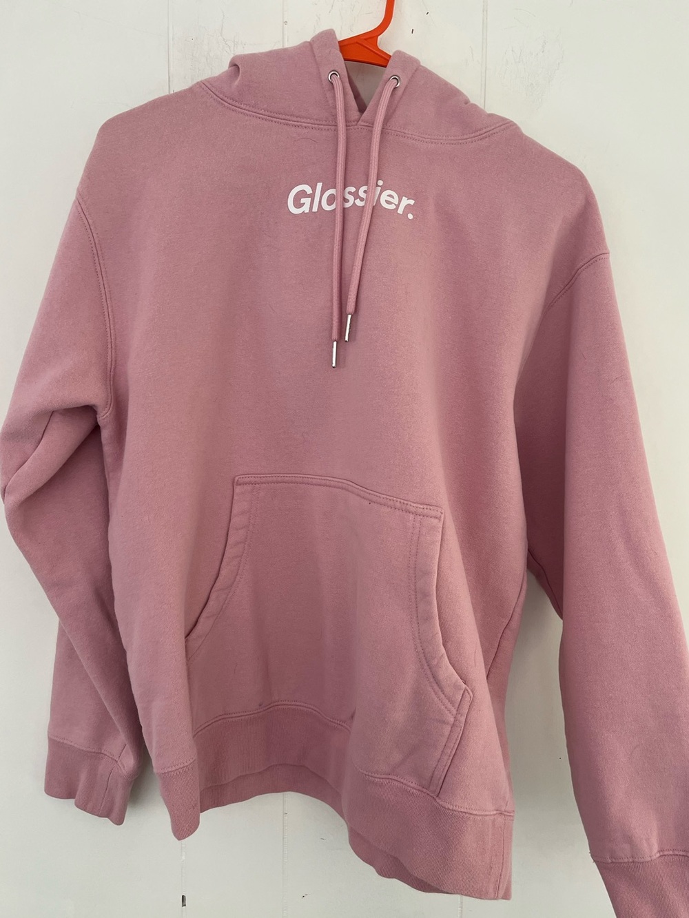 Glossier Pink Hoodie Size Small
